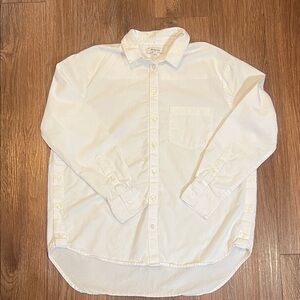 Women Madewell Cream Casual Button Down Shirt